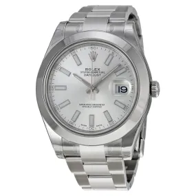 Rolex Datejust II Silver Dial Stainless Steel Oyster Bracelet Automatic Men's Watch 116300SSO