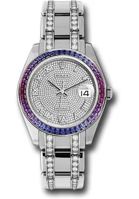 Rolex Datejust Pearlmaster 39mm Watch 86349SAFUBL dpdb