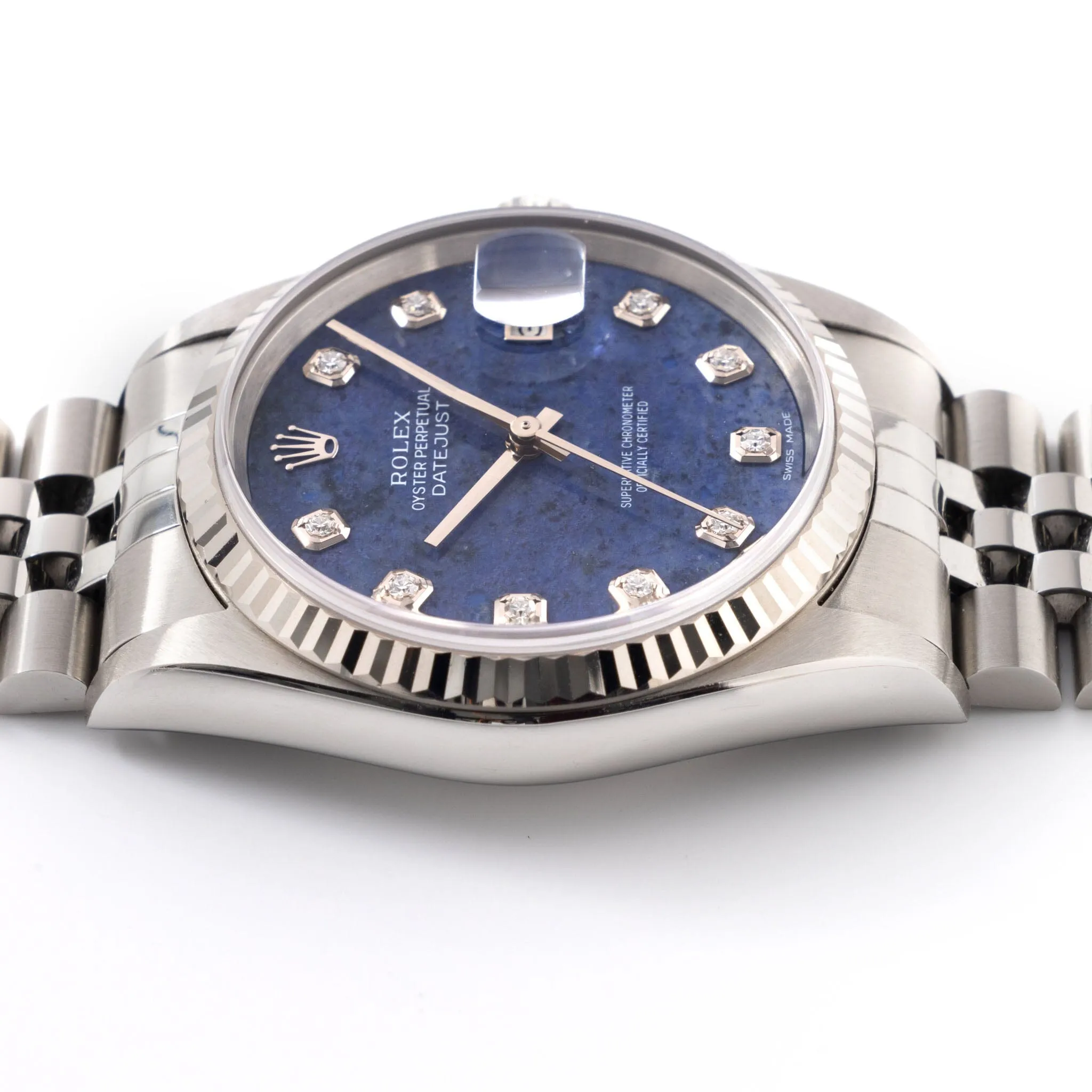 Rolex Datejust Sodalite Dial Ref 16234 Box and Papers set