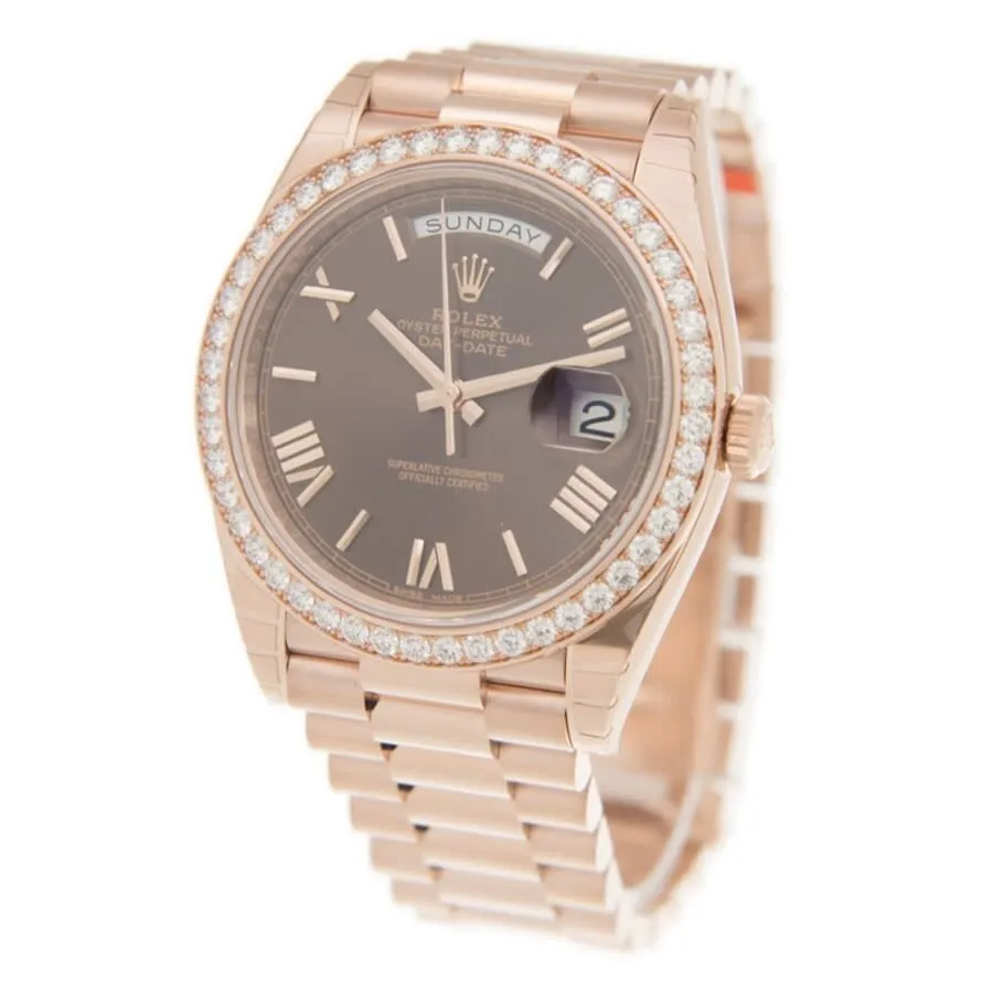 Rolex Day-Date Automatic Chronometer Diamond Brown Dial Unisex Watch 228345CHRP