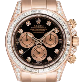 Rolex Daytona 18ct Everose Gold Custom Diamond Set 116505