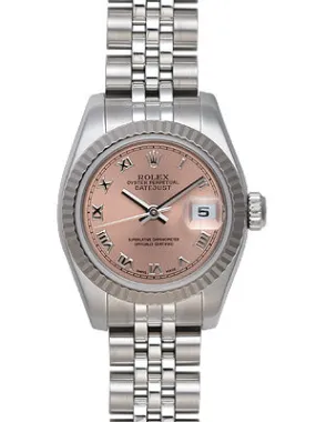 Rolex Lady Datejust 26 Pink Dial Stainless Steel Jubilee Bracelet Automatic Watch 179174PRJ