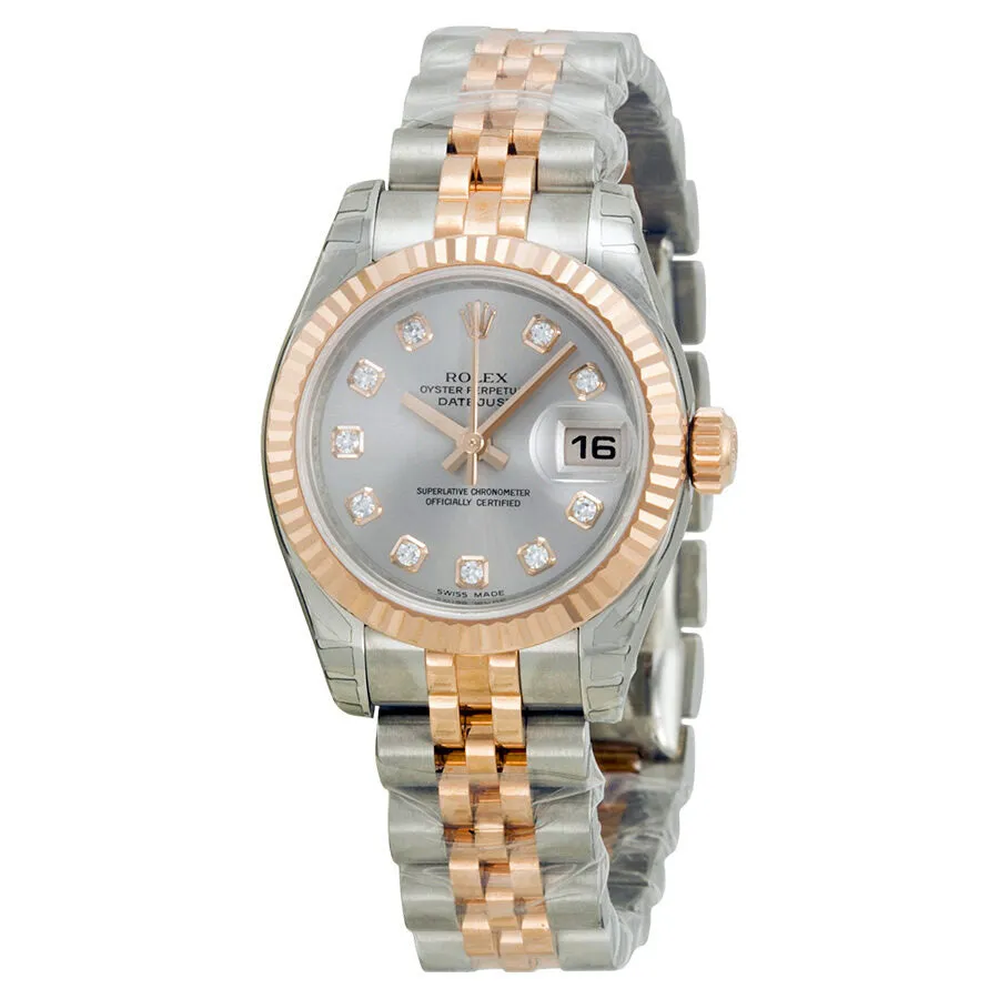 Rolex Lady Datejust 26 Silver Dial Stainless Steel and 18K Everose Gold Jubilee Bracelet Automatic Watch 179171SDJ