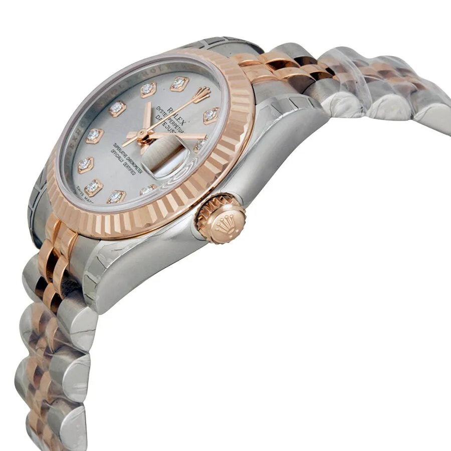 Rolex Lady Datejust 26 Silver Dial Stainless Steel and 18K Everose Gold Jubilee Bracelet Automatic Watch 179171SDJ