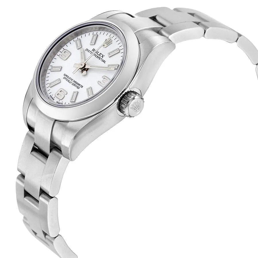 Rolex Lady Oyster Perpetual 26 White Dial Stainless Steel Oyster Bracelet Automatic Watch 176200WASO