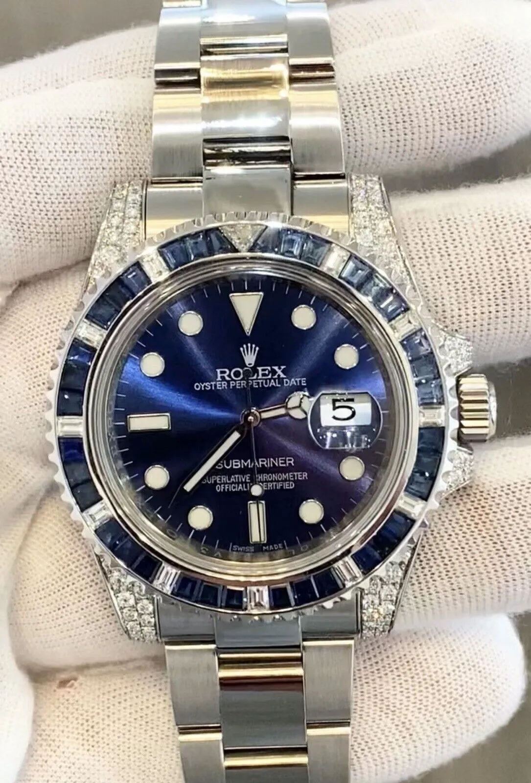 Rolex Submariner 116610LN Steel 116659SABR Natural VS / F Diamonds Sapphires