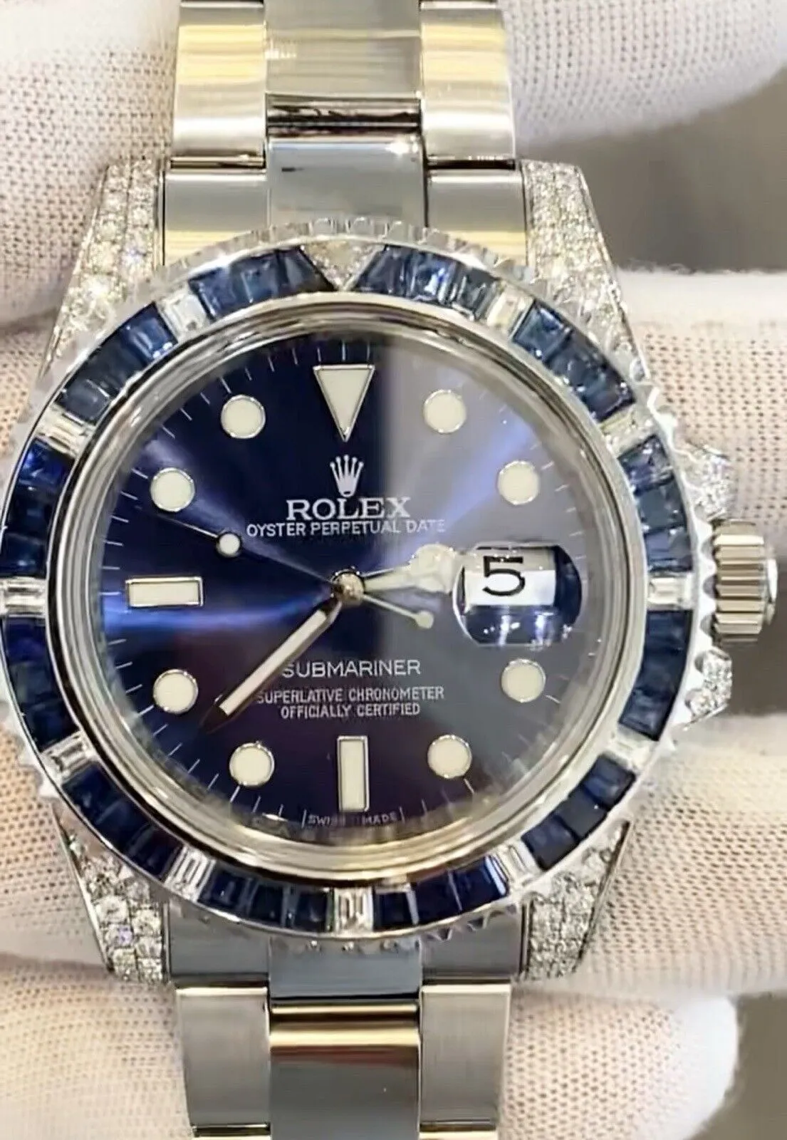 Rolex Submariner 116610LN Steel 116659SABR Natural VS / F Diamonds Sapphires