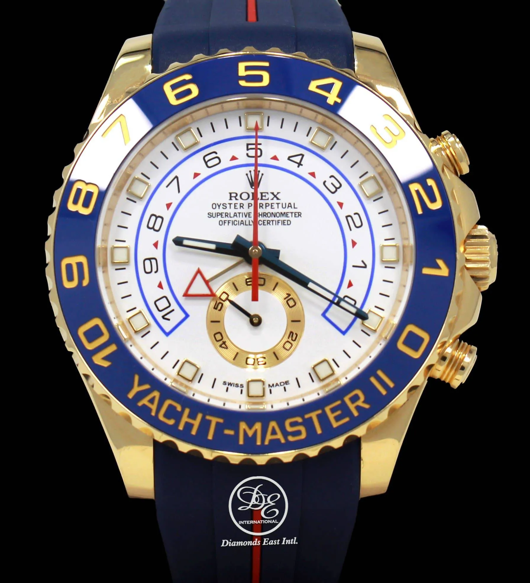 Rolex Yacht Master II 116688 18K Yellow Gold Watch / Rubber B Band Watch MINT