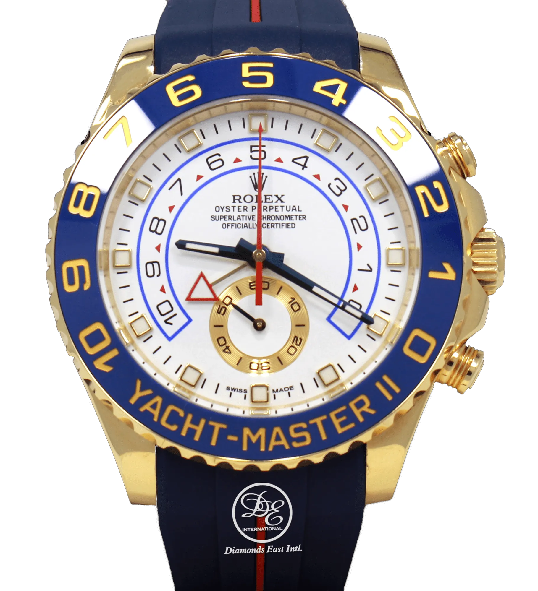 Rolex Yacht Master II 116688 18K Yellow Gold Watch / Rubber B Band Watch MINT