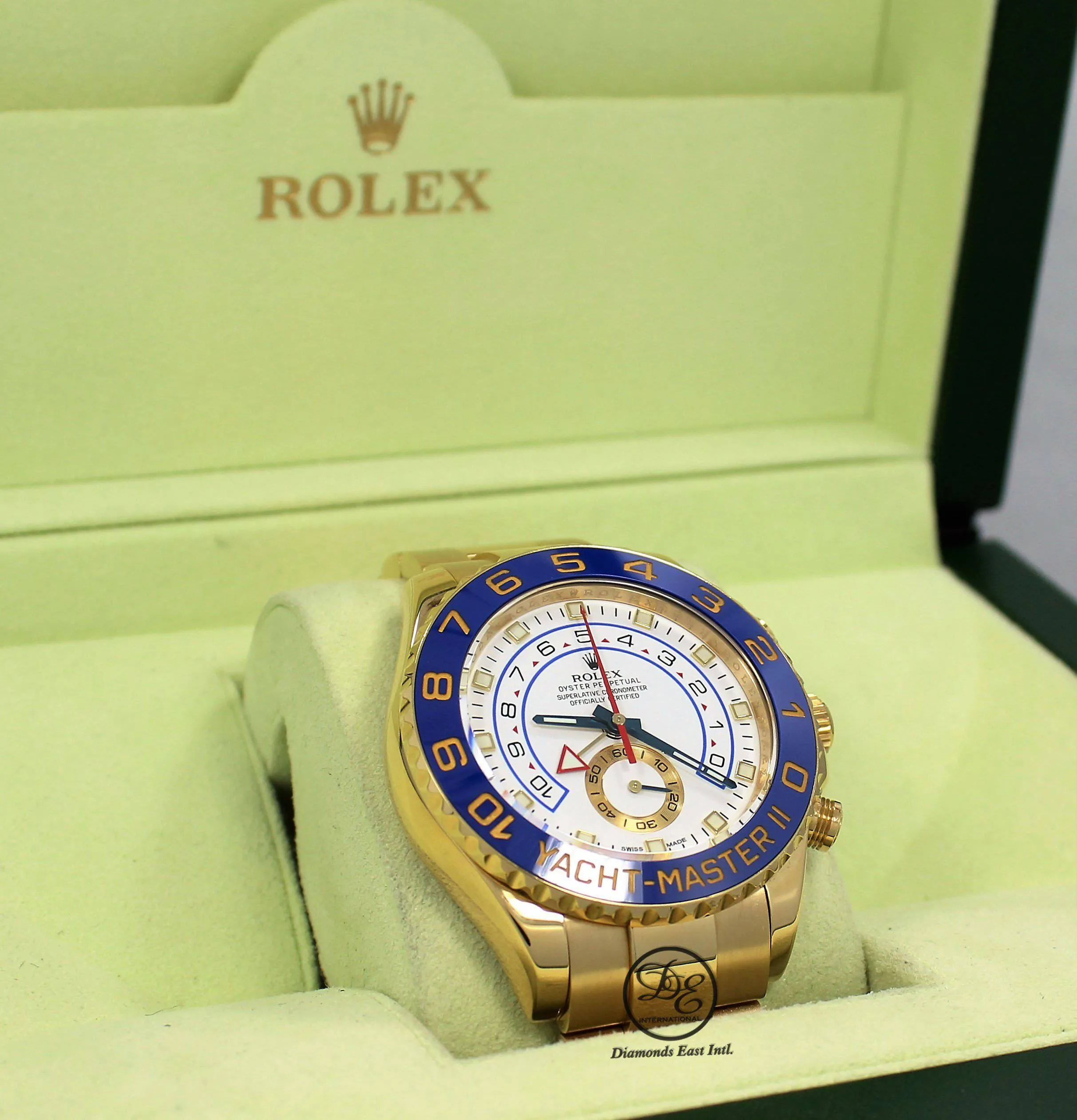 Rolex Yacht Master II 116688 18K Yellow Gold Watch / Rubber B Band Watch MINT