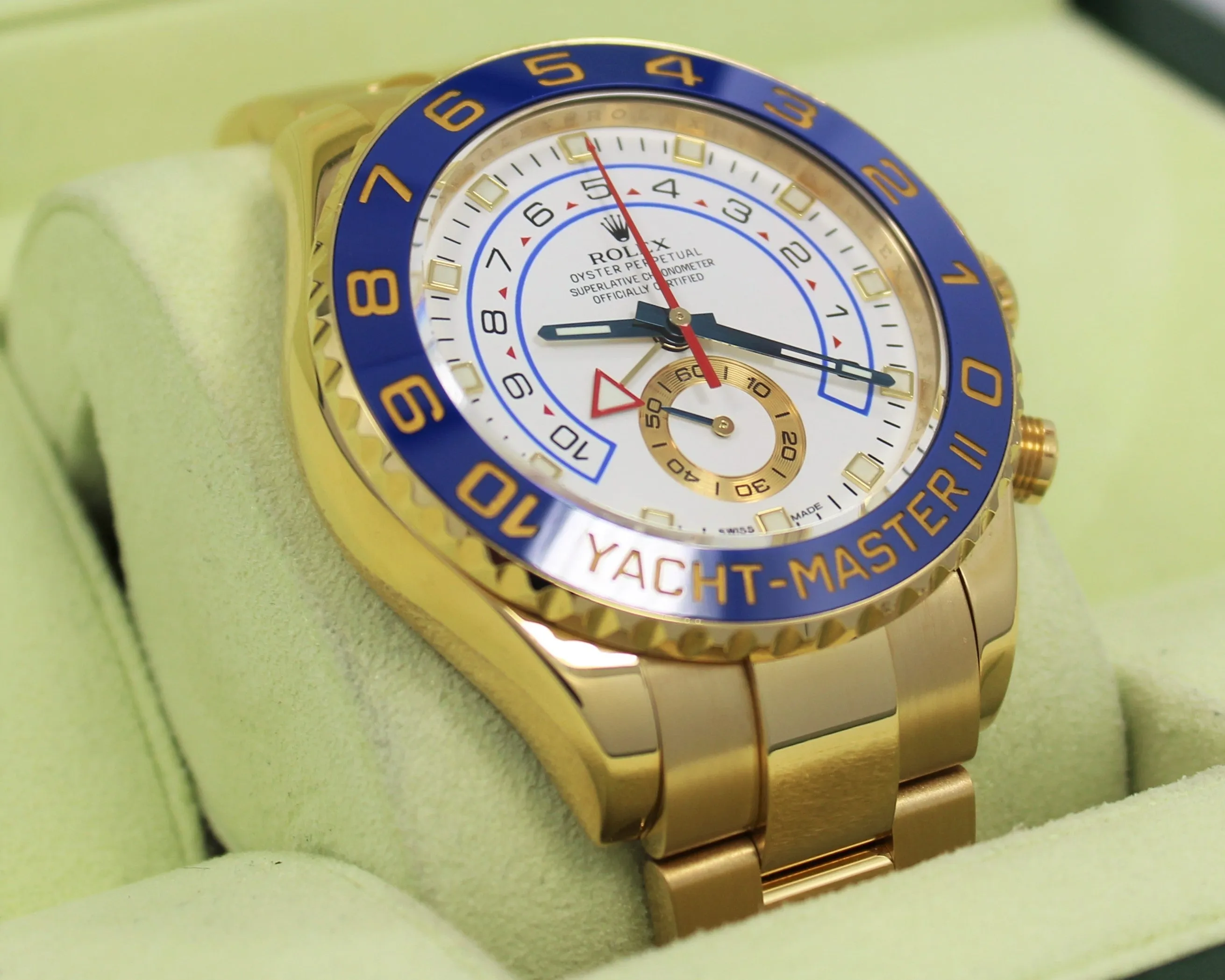 Rolex Yacht-Master II 18k Yellow Gold 116688 Oyster Watch MINT