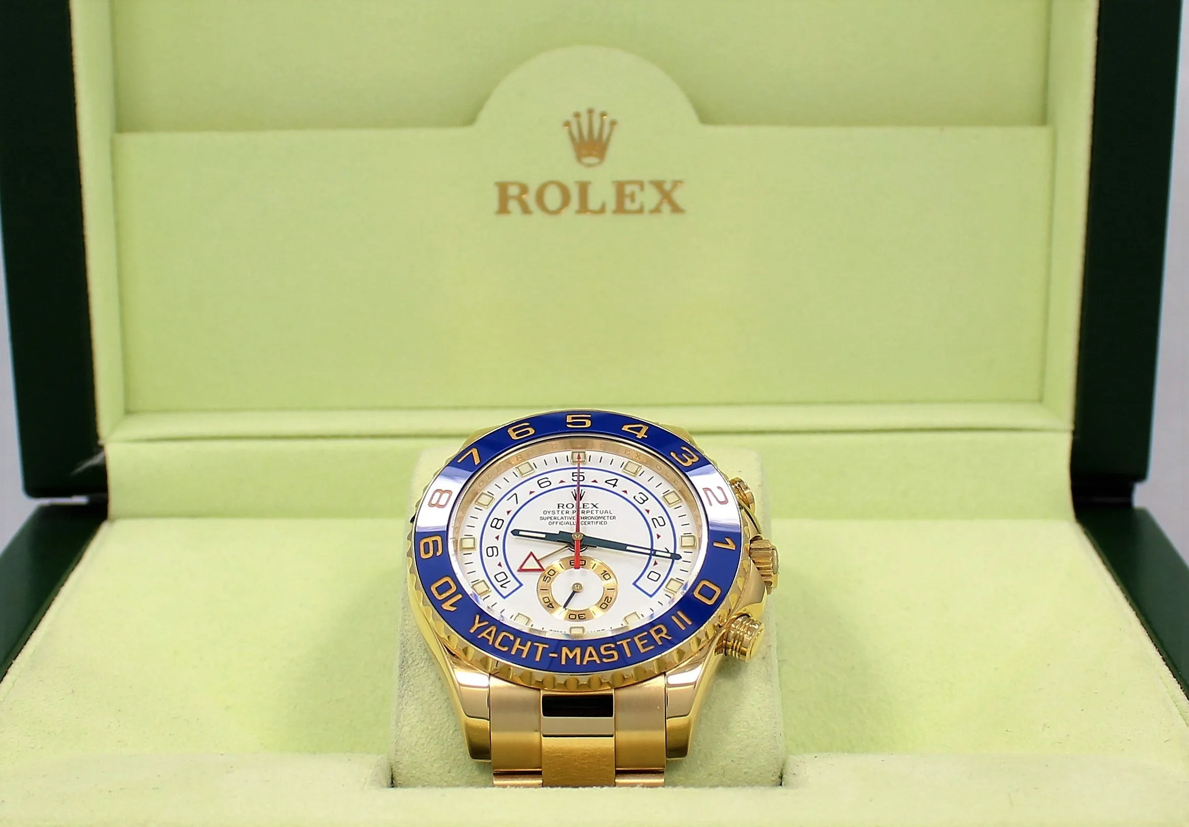 Rolex Yacht-Master II 18k Yellow Gold 116688 Oyster Watch MINT