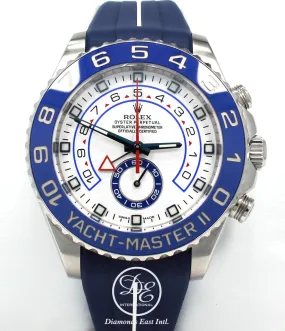 Rolex Yacht-Master II 44mm 116680 Blue Rubber B Band and Oyster Bracelet BOX/PAPERS