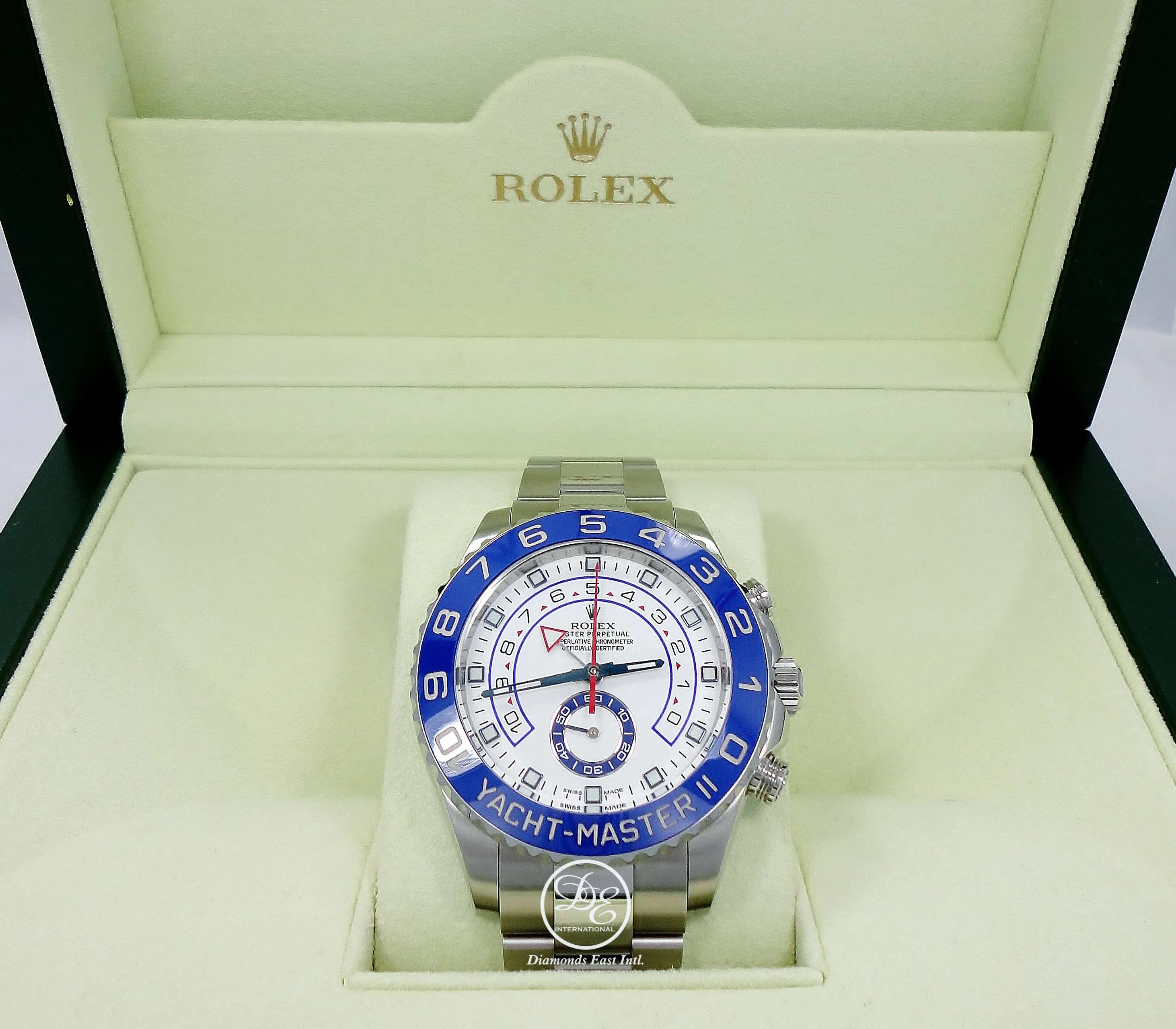 Rolex Yacht-Master II 44mm 116680 Blue Rubber B Band and Oyster Bracelet BOX/PAPERS