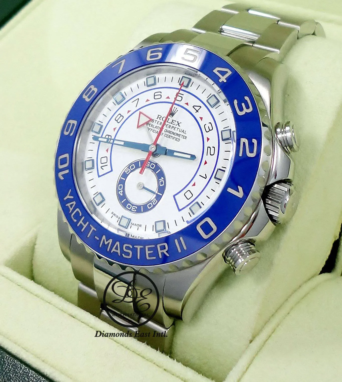 Rolex Yacht-Master II 44mm 116680 Blue Rubber B Band and Oyster Bracelet BOX/PAPERS