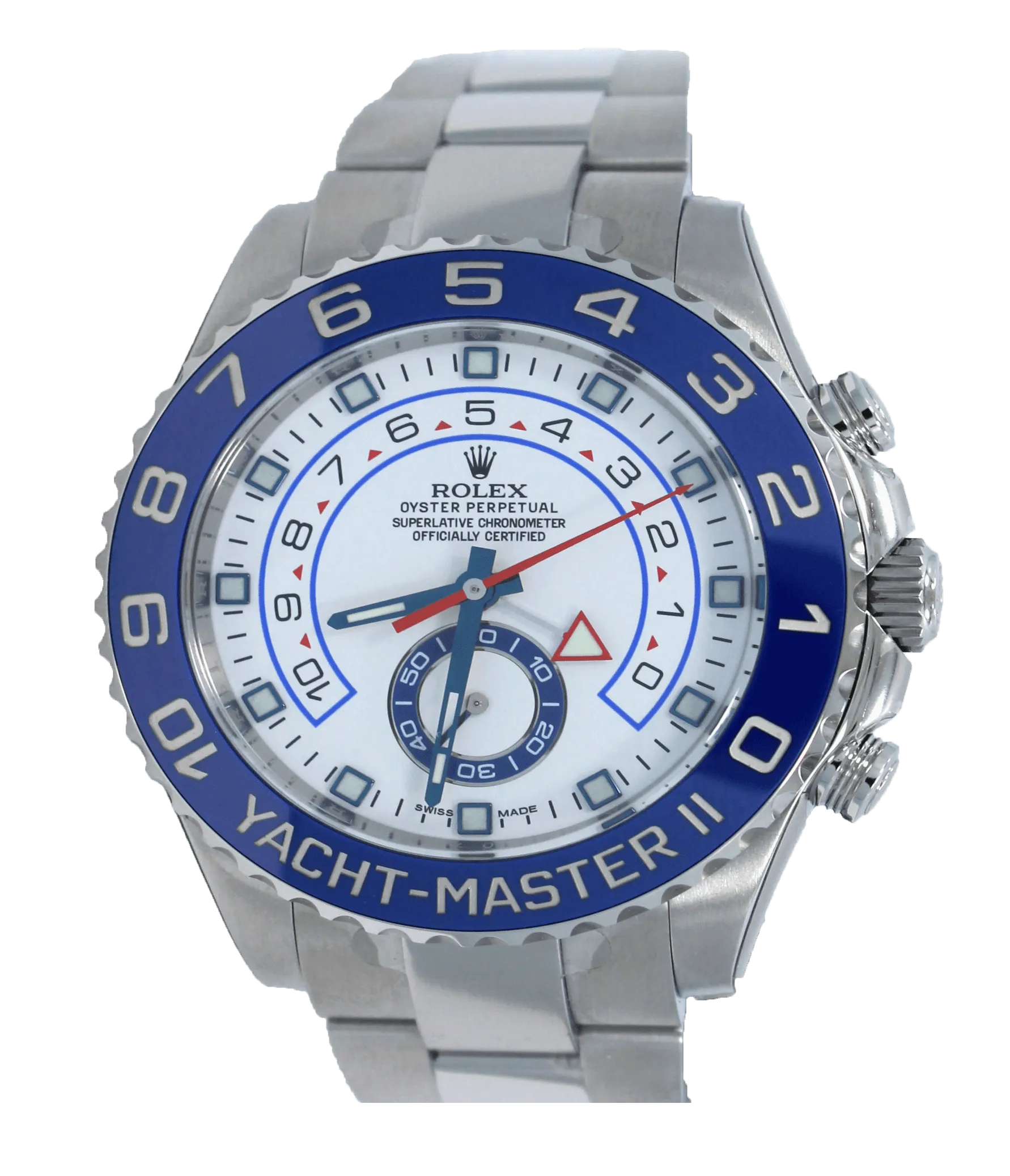 Rolex Yacht-Master II 44mm 116680 Blue Rubber B Band and Oyster Bracelet BOX/PAPERS