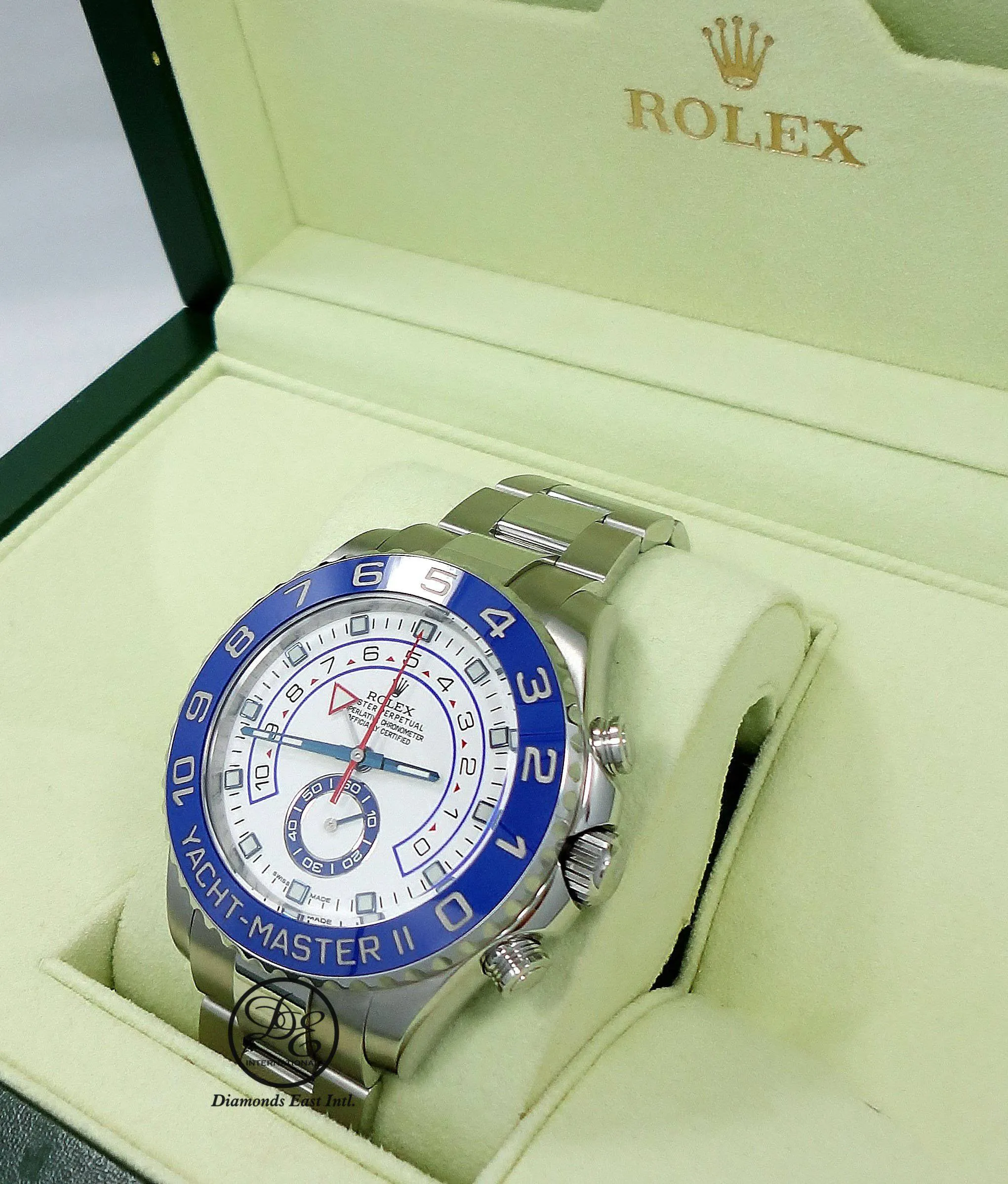 Rolex Yacht-Master II 44mm 116680 Blue Rubber B Band and Oyster Bracelet BOX/PAPERS