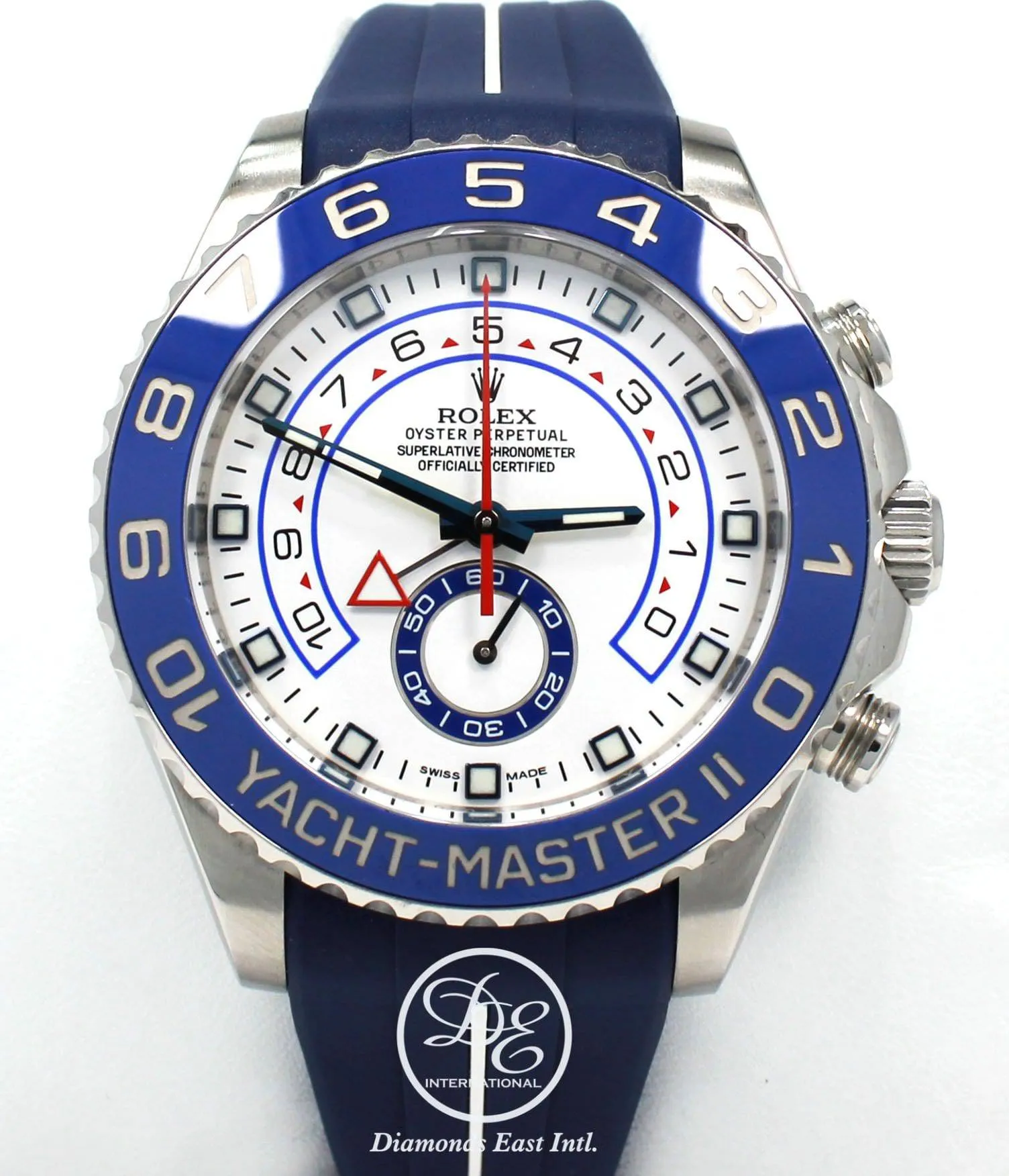 Rolex Yacht-Master II 44mm 116680 Blue Rubber B Band and Oyster Bracelet BOX/PAPERS