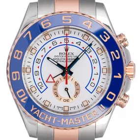 Rolex Yacht-Master II Rose Gold and Steel White Dial 116681