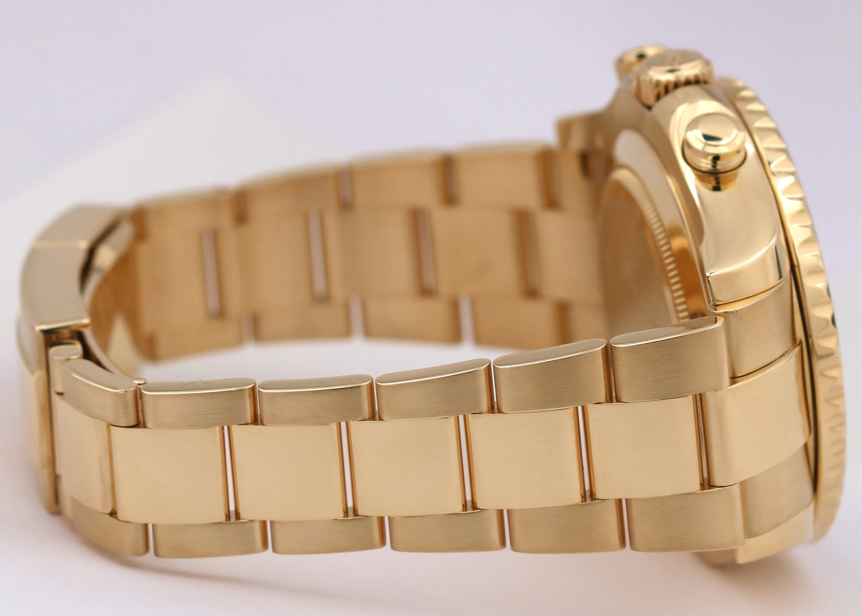 Rolex Yacht-Master II White 18K Yellow Gold 44mm Blue Ceramic Dive Watch 116688