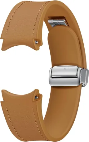 Samsung Galaxy Watch6 D-Buckle Hybrid Leather Band (Slim, S/M) Camel