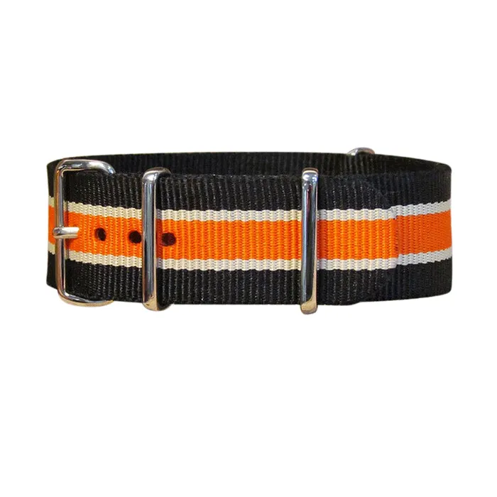 Saturn | Black & White & Orange | One-Piece | Nylon | Polished Hardware
