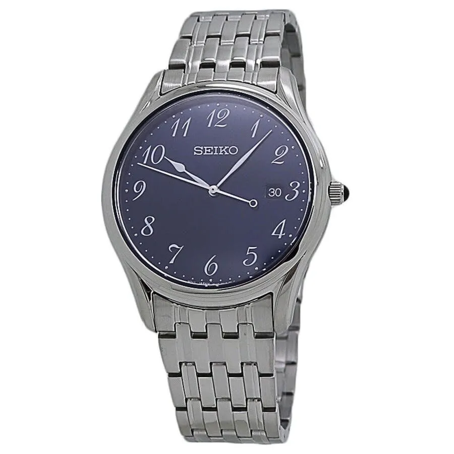 Seiko Clasic Quartz Blue Dial Stainless Steel Men's Watch SUR301