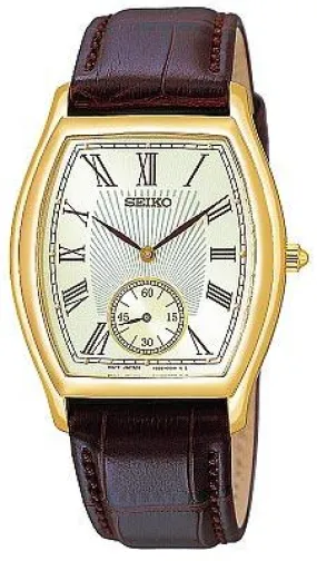 Seiko Men's Leather Strap Dress Watch SRK008