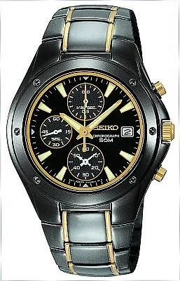 Seiko Men's Titanium Carbon Nitride Plated Chronograph SND641