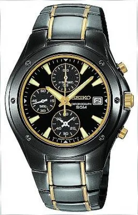 Seiko Men's Titanium Carbon Nitride Plated Chronograph SND641