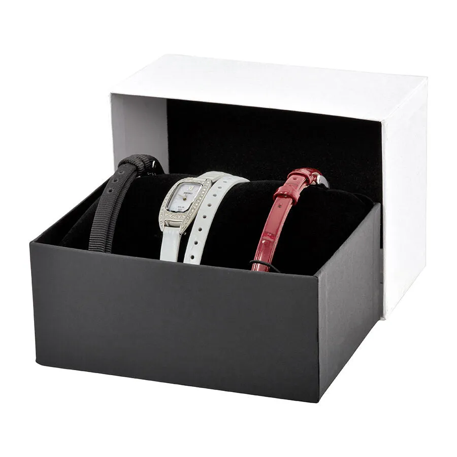 Seiko Mother of Pearl Dial Crystal Ladies Watch SUP391