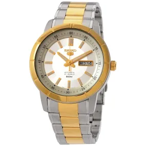 Seiko Silver Dial Automatic Two Tone Men's Watch SNKN58