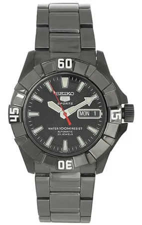 Seiko SNZF63 Men's Sports 5 Black IP Automatic Watch