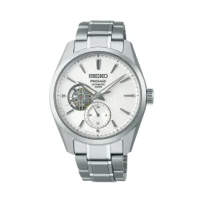 Seiko - SPB415J Presage ‘Shiro’ Sharp-Edged Open Heart Automatic Watch