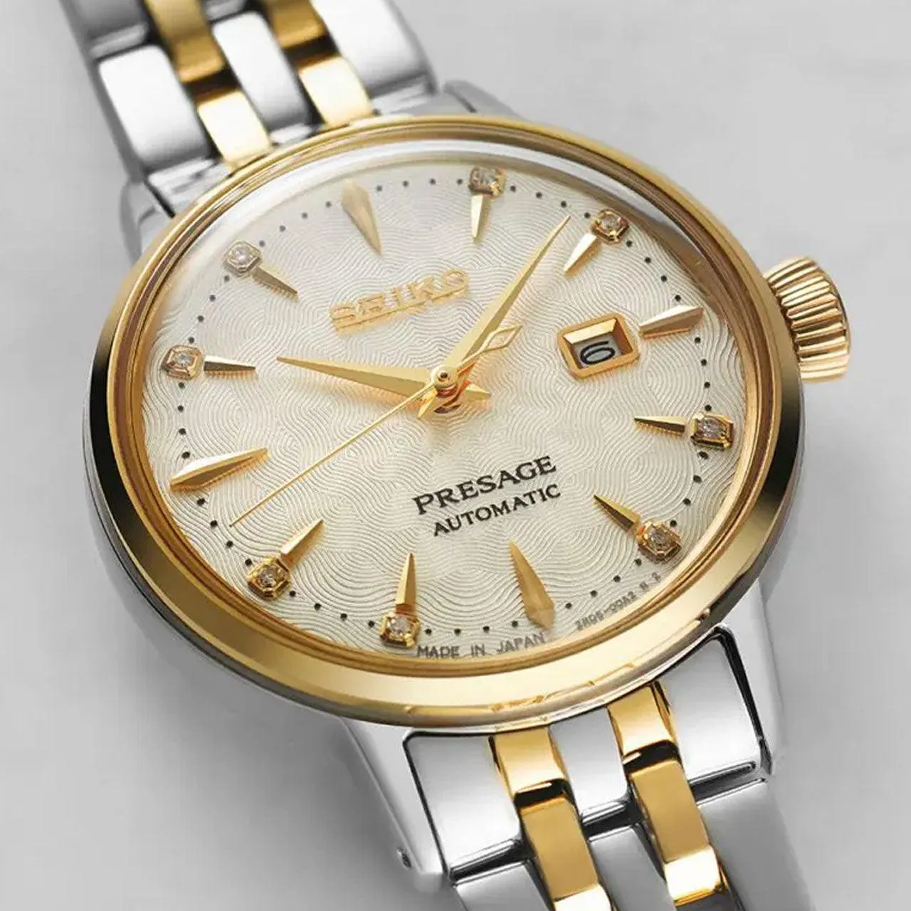 Seiko - SRE010J Presage Cocktail Time ‘White Lady’ Diamond Twist Automatic Watch
