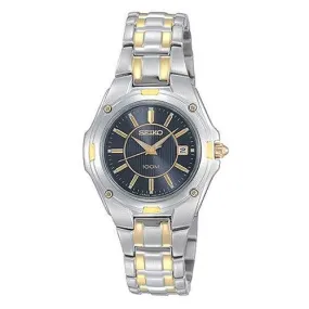 Seiko SXDB46 Women's Two Tone Black Dial Quartz Watch