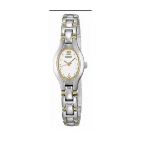 Seiko SXGJ71 Women's White Dial Gold Tone Quartz Watch