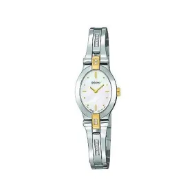 Seiko Women's 16 Diamond Mother of Pearl Dial Watch SUJC38