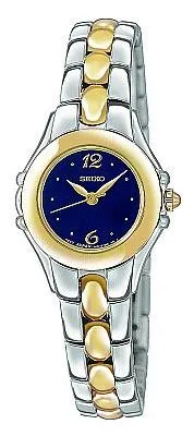 Seiko Women's Two Tone Black Dial Watch SXGN10