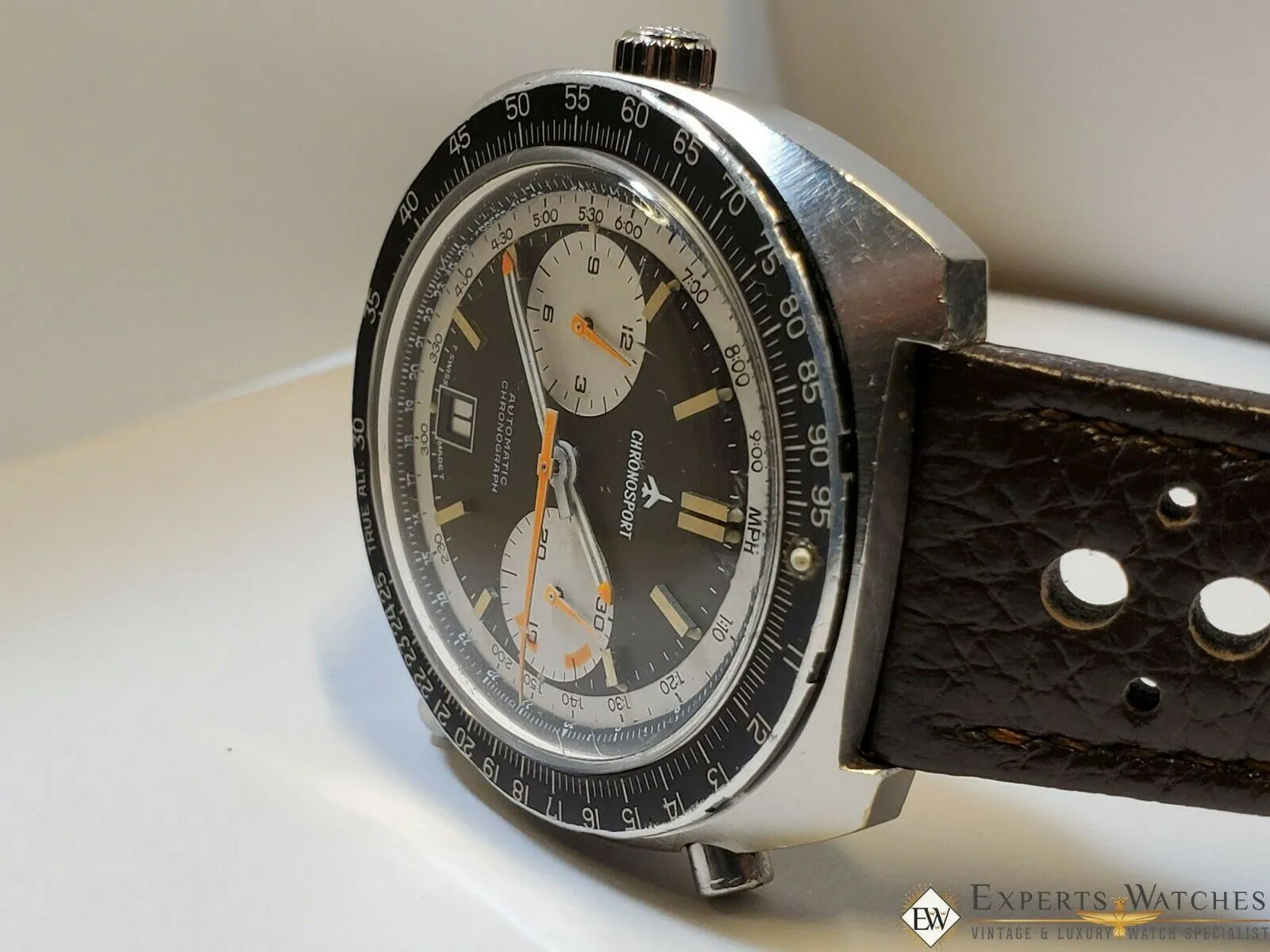 Serviced Vintage ChronoSport Chronograph Automatic Calibre 12 11 Orange Autavias