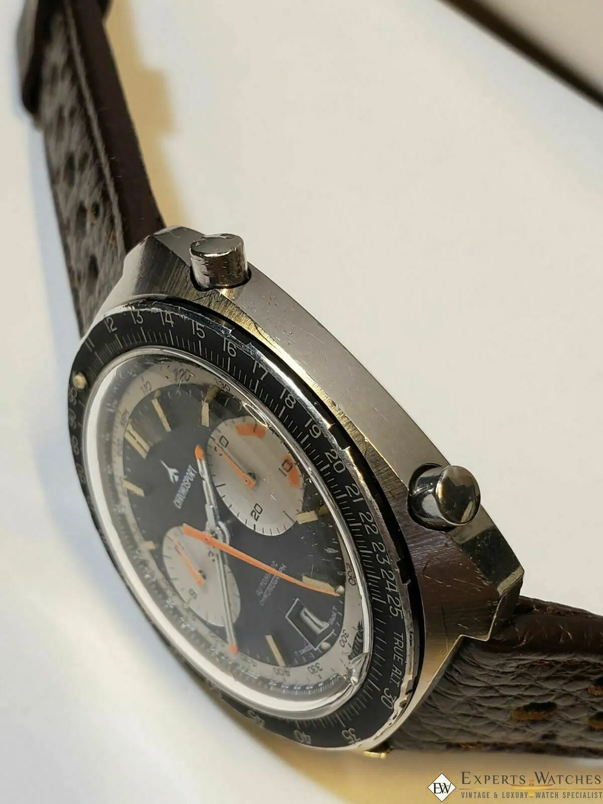 Serviced Vintage ChronoSport Chronograph Automatic Calibre 12 11 Orange Autavias