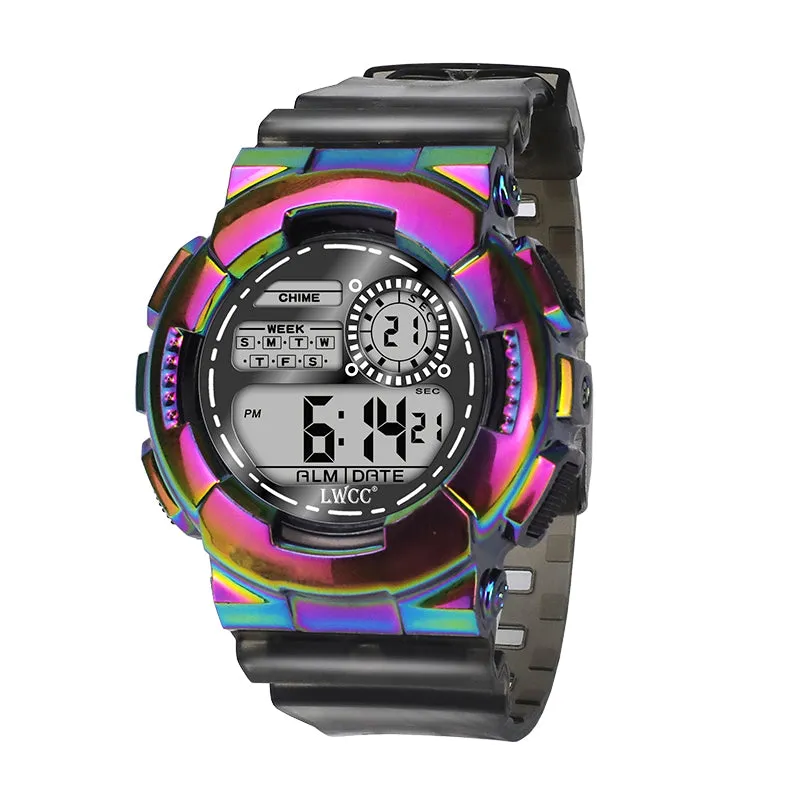 Sidiou Group Fashion Multifunction LED Digital Watch For Women Waterproof Casual Sports Watches Ladies Transparent Electronic Wristwatch