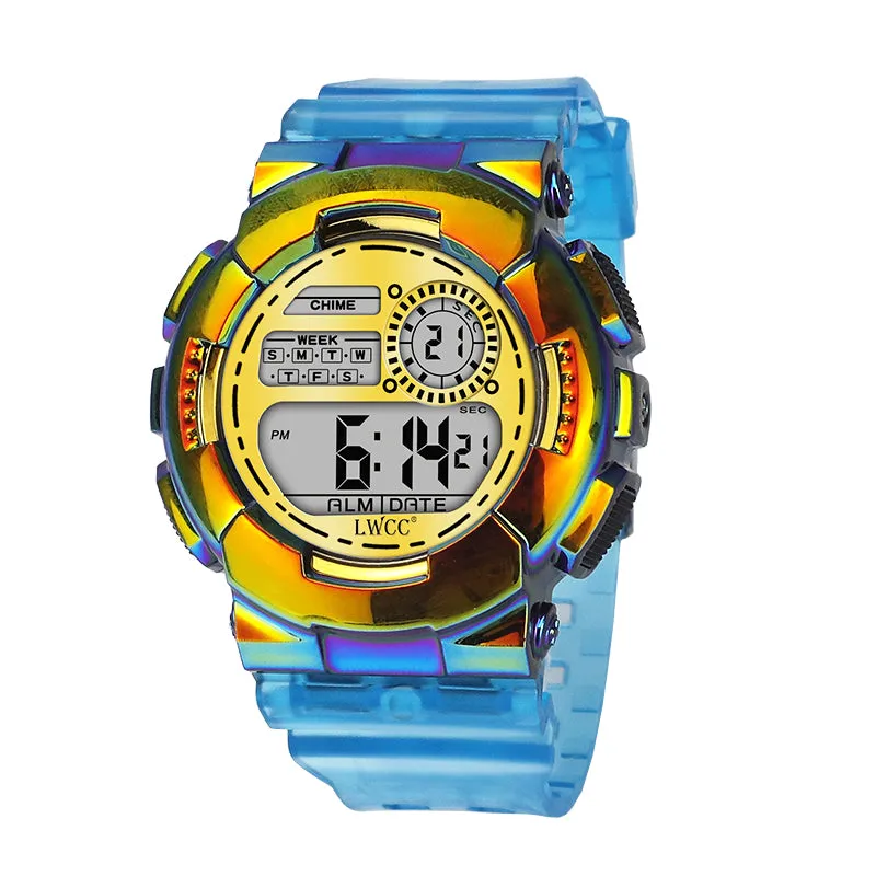 Sidiou Group Fashion Multifunction LED Digital Watch For Women Waterproof Casual Sports Watches Ladies Transparent Electronic Wristwatch