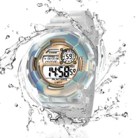 Sidiou Group Fashion Multifunction LED Digital Watch For Women Waterproof Casual Sports Watches Ladies Transparent Electronic Wristwatch