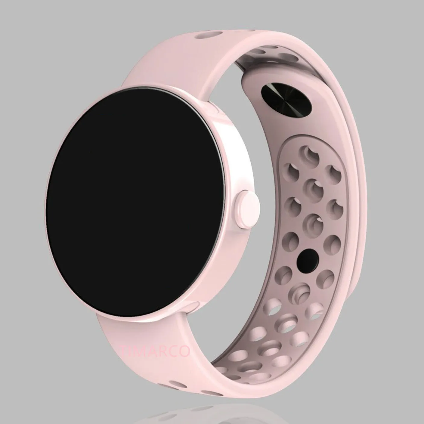 Sidiou Group New Fashion LED Digital Watch For Women Round Dial Sports Electronic Wrist Watch Waterproof Breathable Silicone Watches