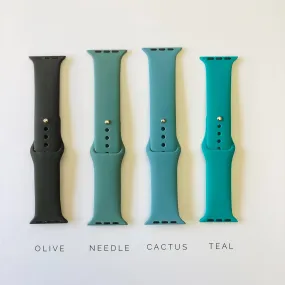 Silicone Apple Watch Band - Green Hues