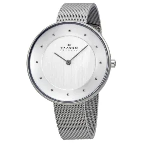 Skagen Gitte White Dial Stainless Steel Mesh Ladies Watch SKW2140