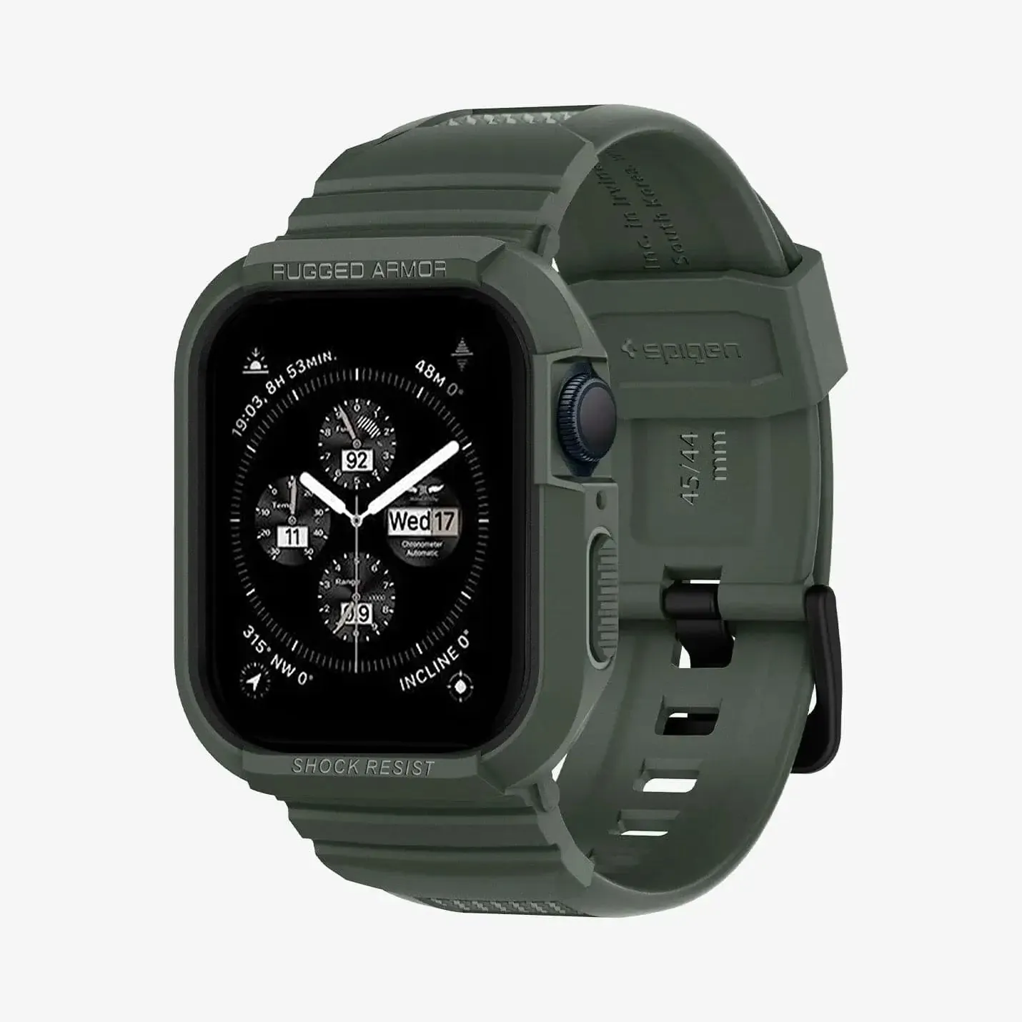 Spigen Rugged Armor Pro Strap 44/45 MM - Green