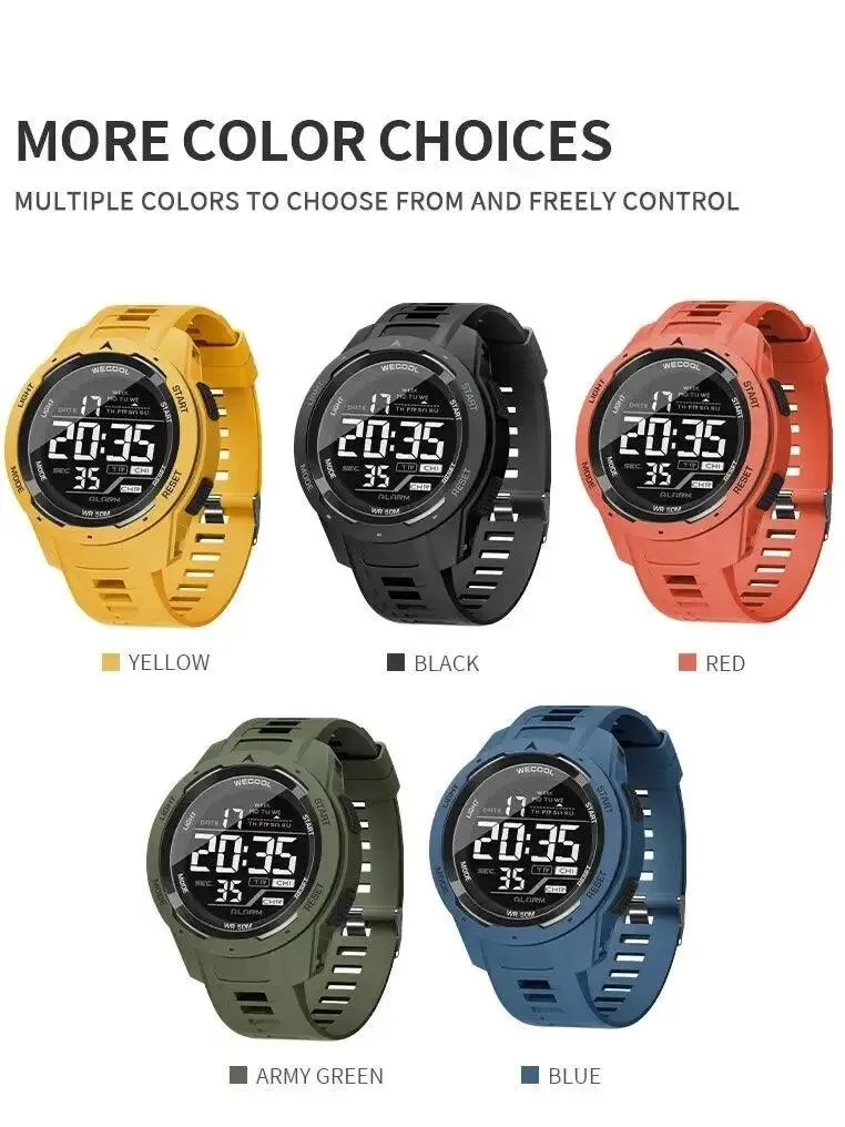 Sport Digitaluhr – 50M Wasserdichte Multifunktionsuhr mit LED