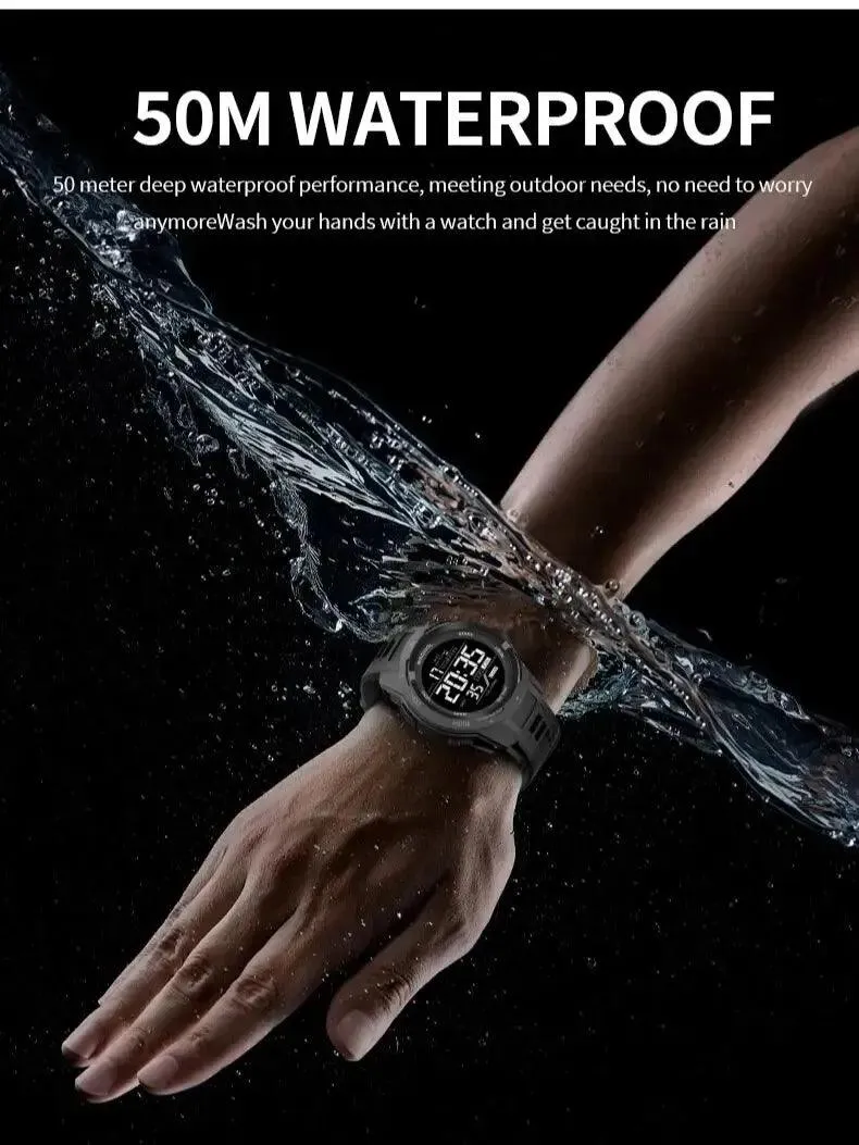 Sport Digitaluhr – 50M Wasserdichte Multifunktionsuhr mit LED